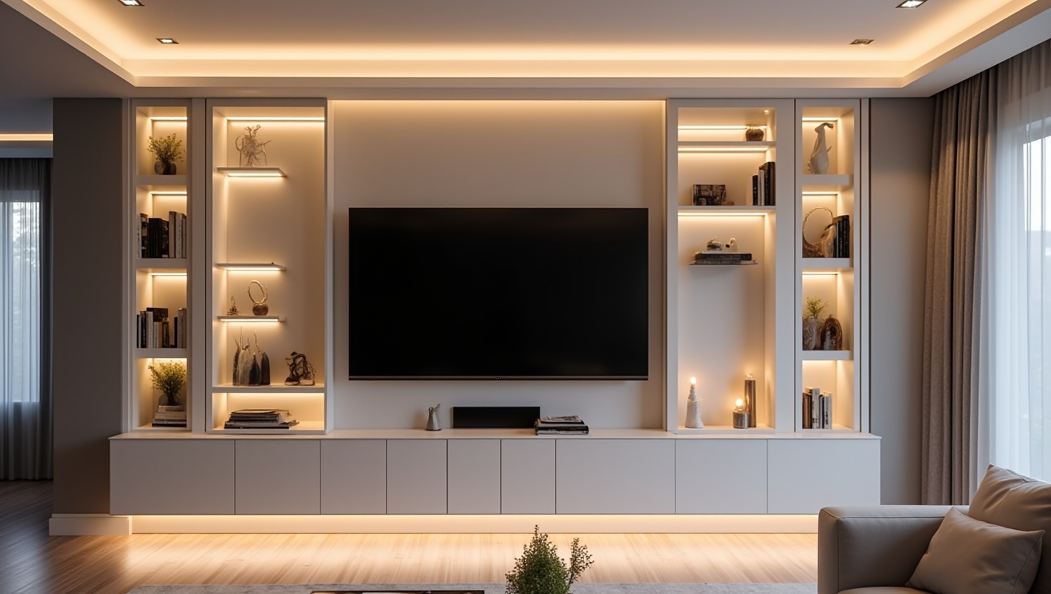 تی وی وال - TV Wall سفید جدید