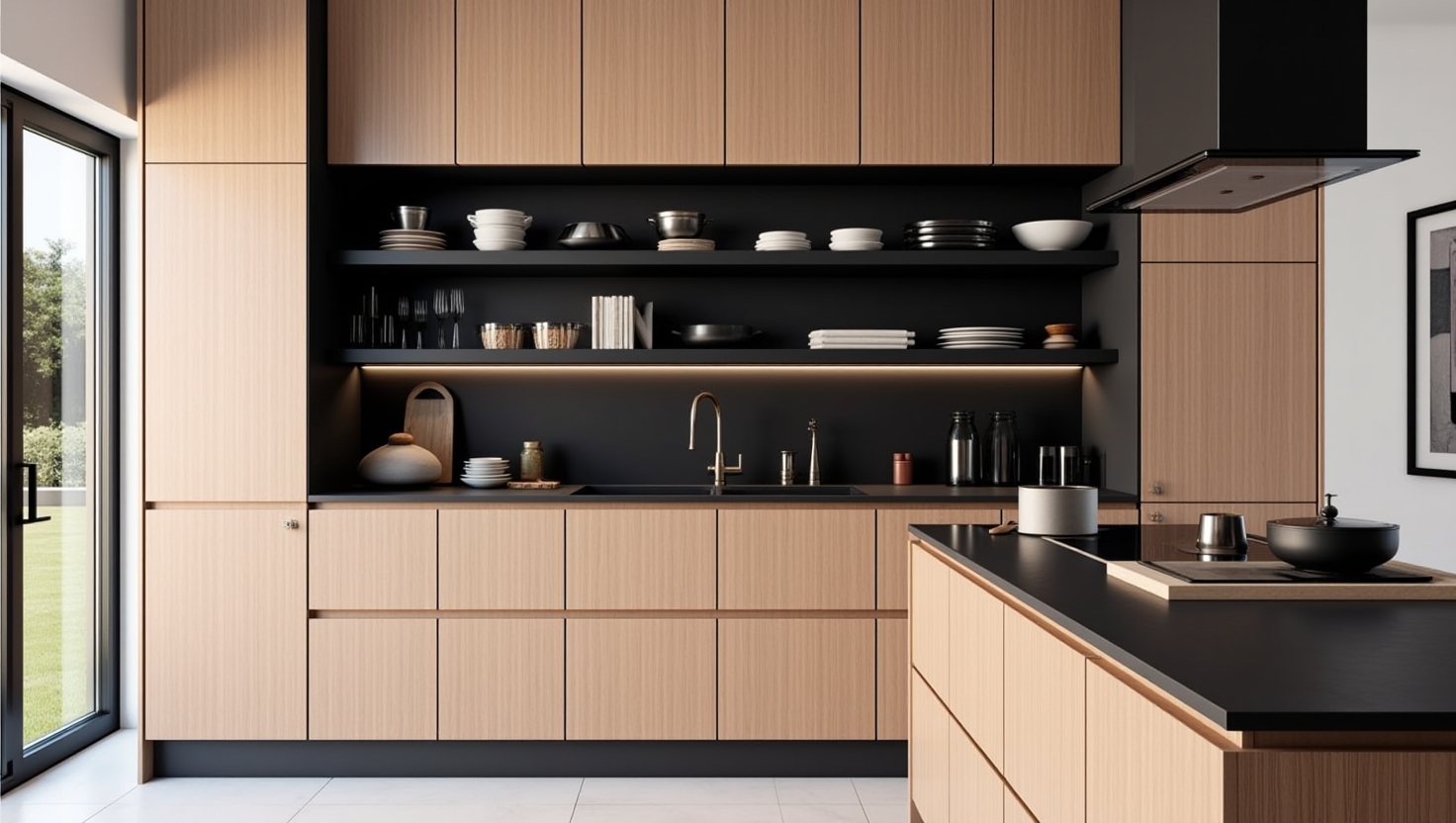 کابینت مدرن نسکافه‌ای لاکچری