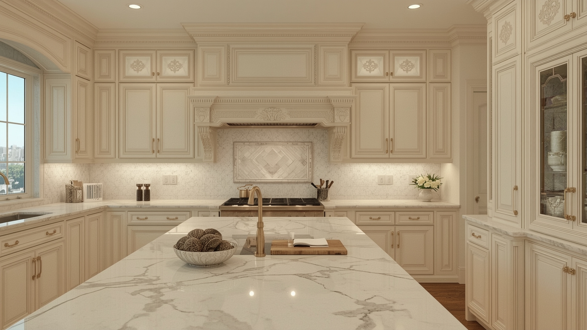 کابینت کلاسیک سفید لوکس