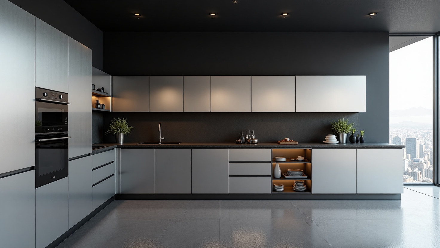 کابینت مینیمال طوسی لوکس