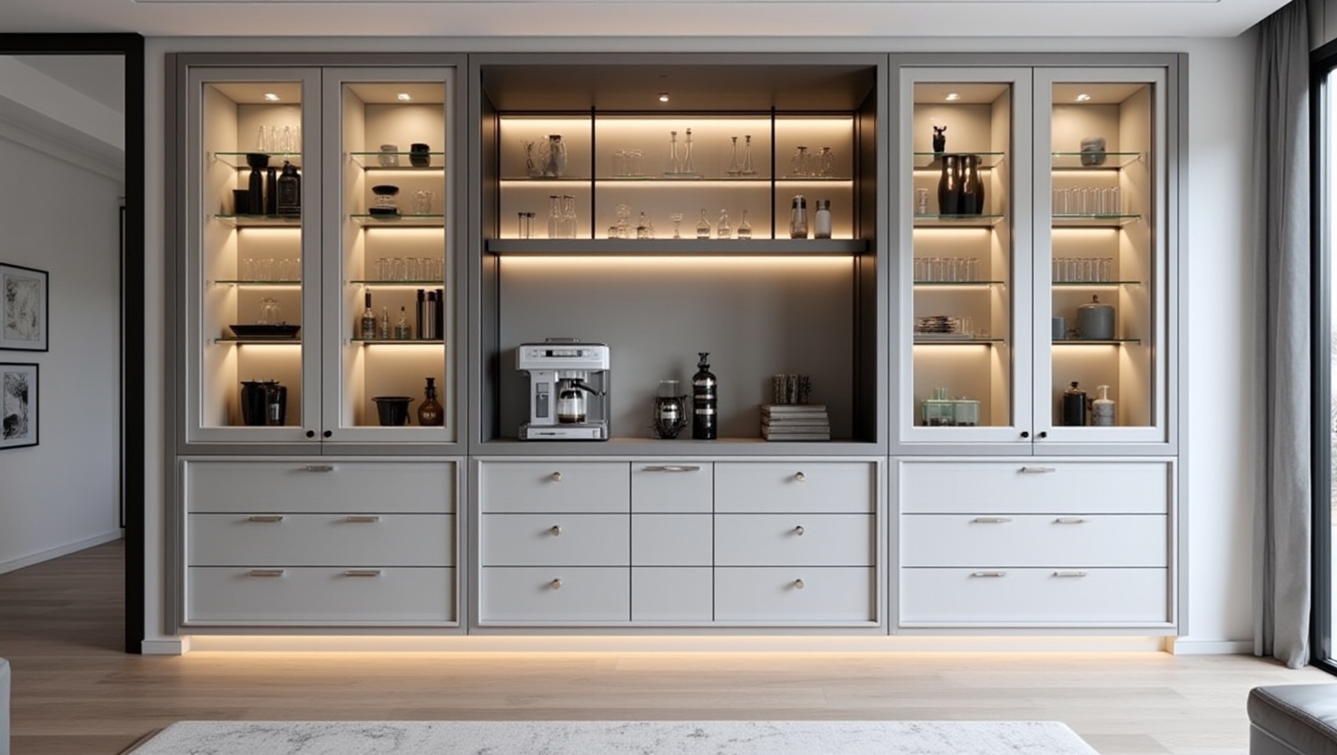 کافه بار سفید لوکس جدید