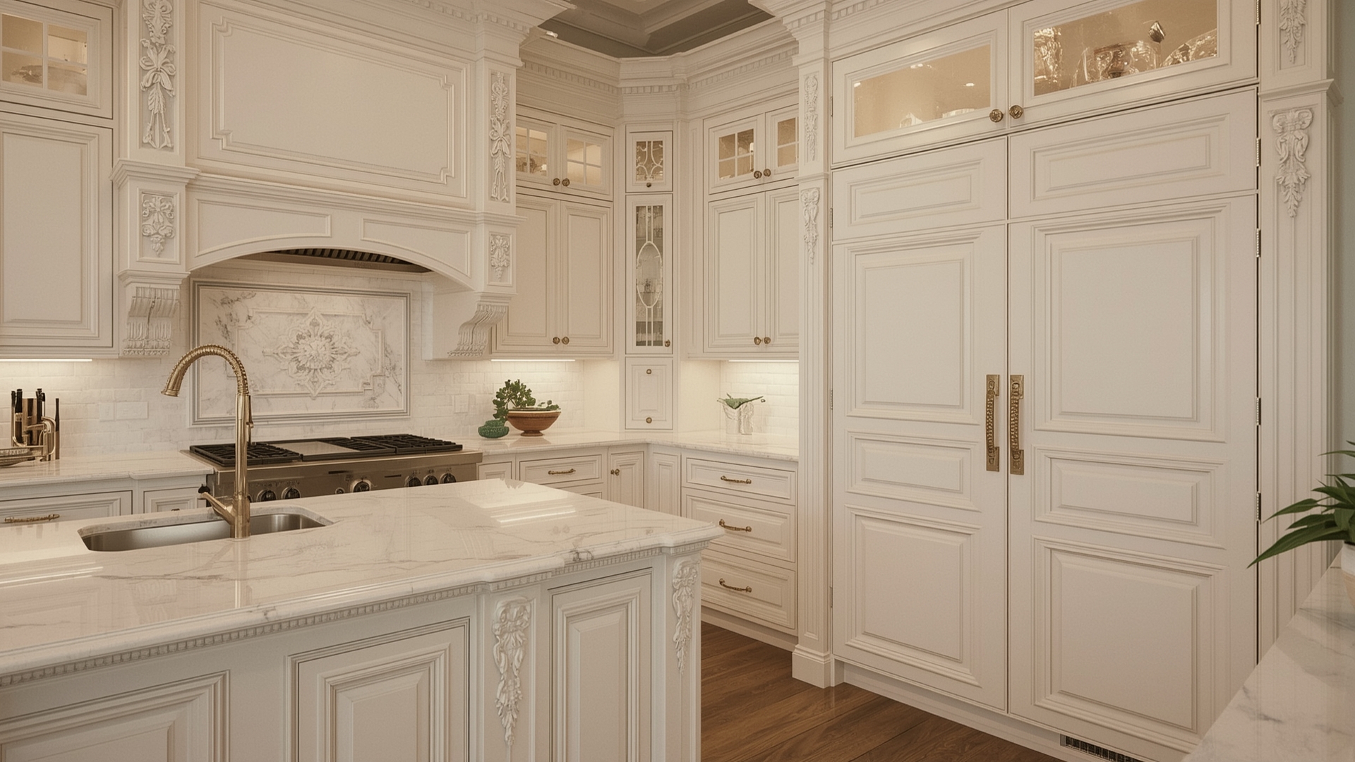 کابینت کلاسیک سفید جدید