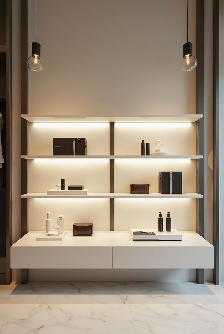 ویترین مغازه روشن عمودی جدید لوکس