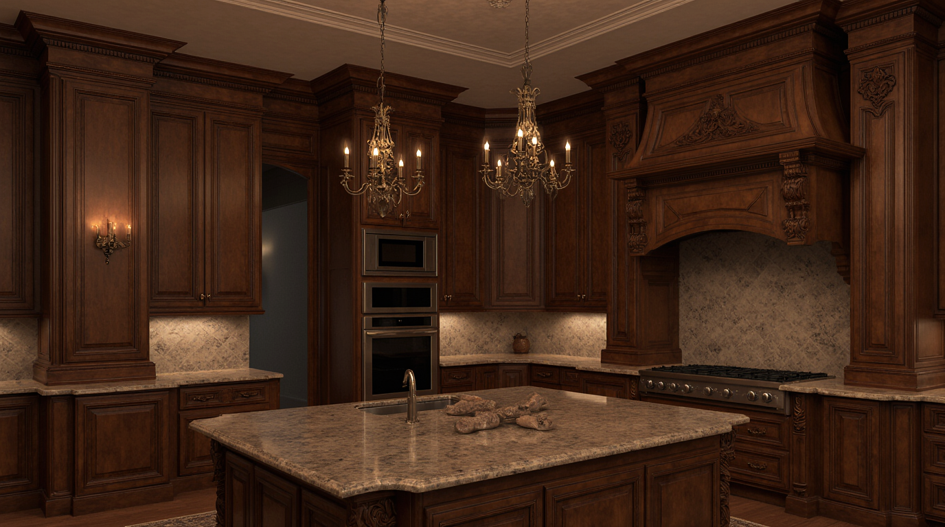 کابینت نئو کلاسیک  چوب طبیعی اصفهان