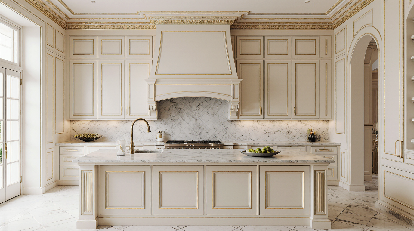 کابینت نئو کلاسیک روشن لاکچری