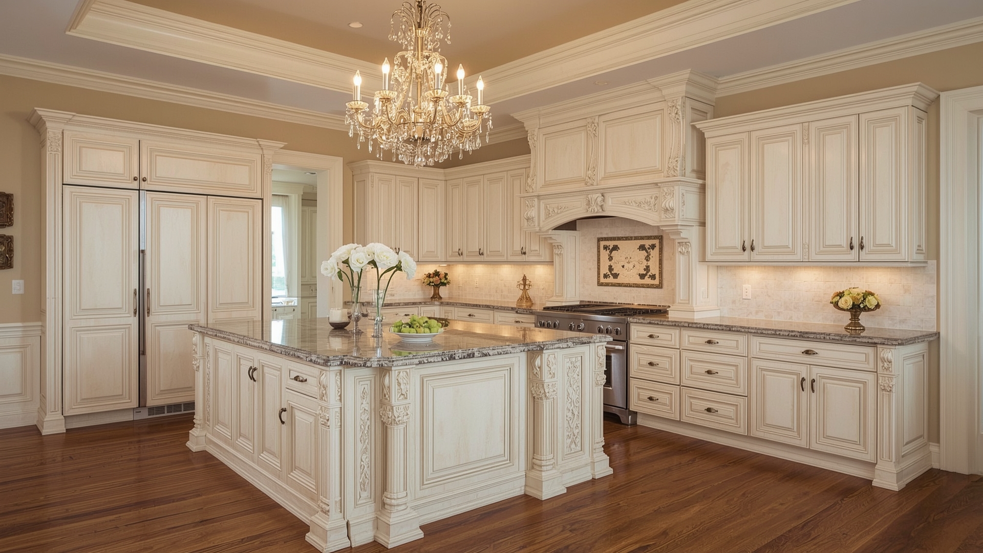 کابینت کلاسیک سفید جدید در اصفهان