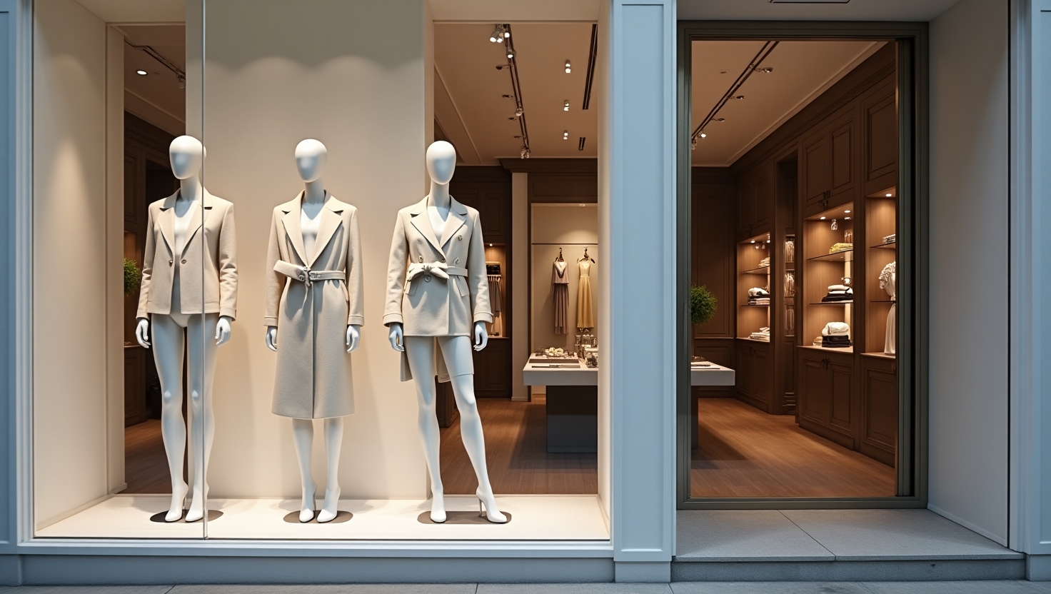 ویترین مغازه پوشاک