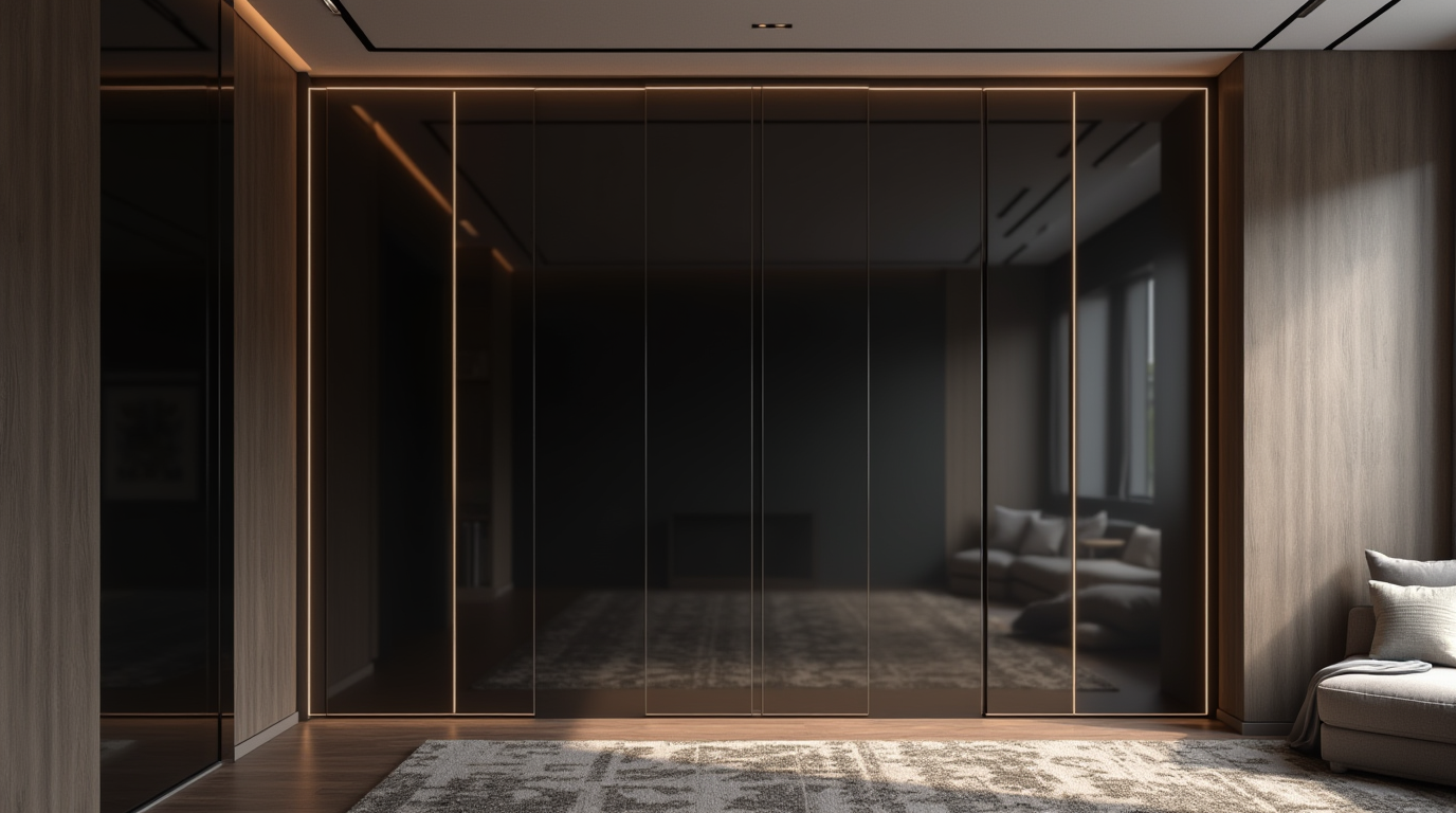 کمد دیواری آینه‌ای تیره