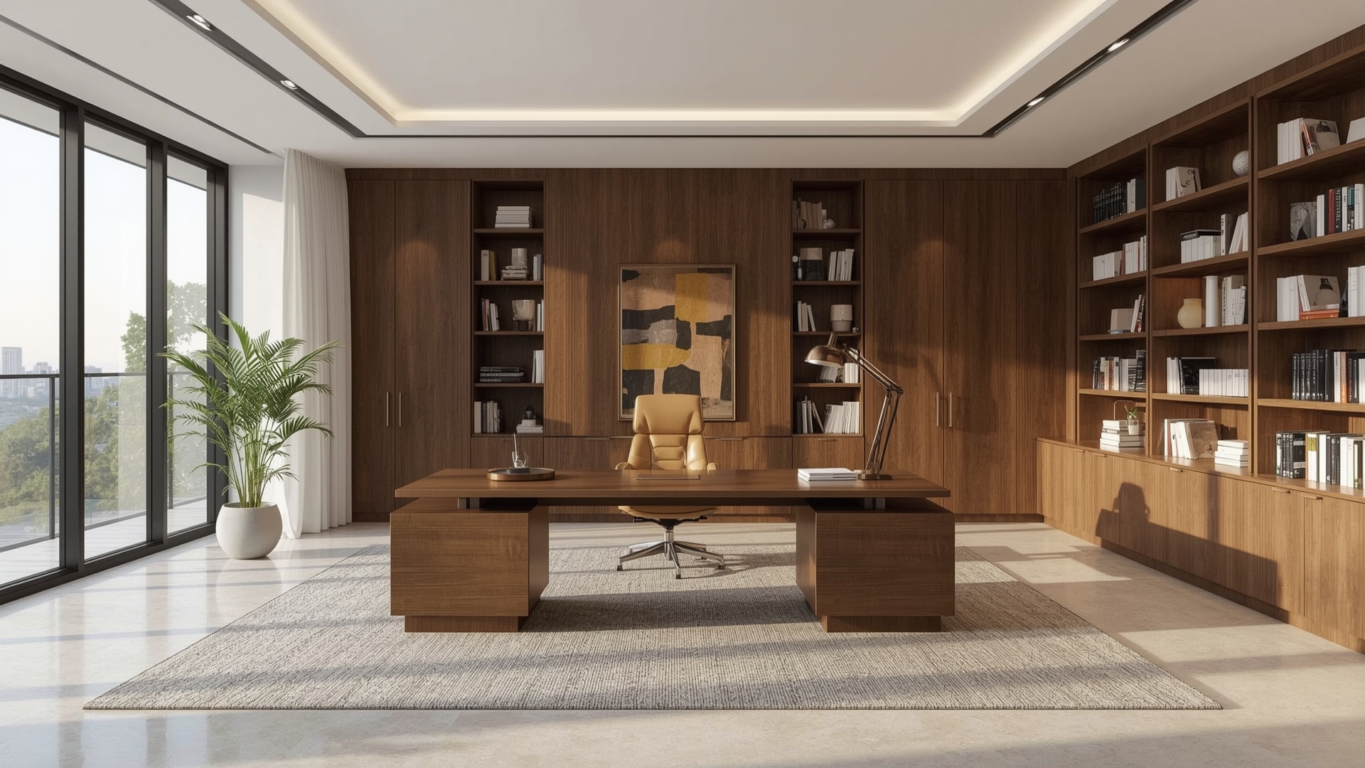 دفتر اداری اصفهان چوبی کلاسیک