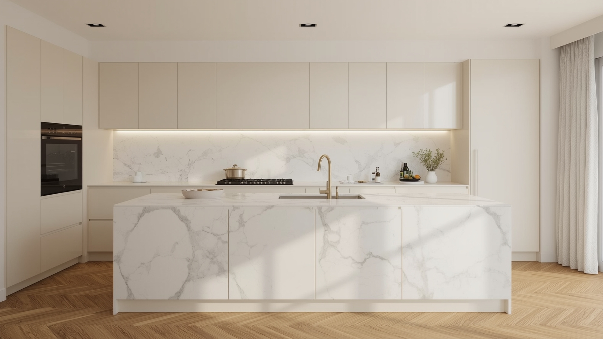 میز جزیره مدرن ماربل مینیمال