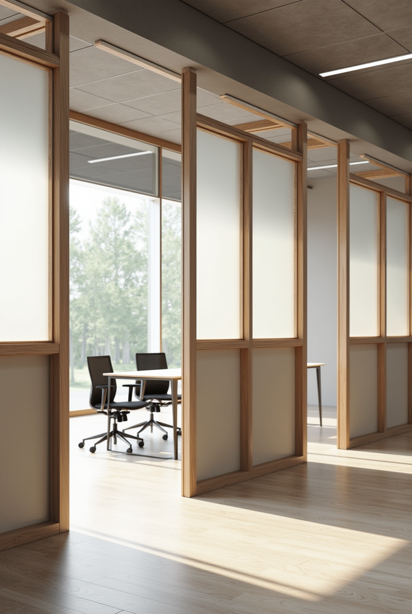 پارتیشن عمودی شیشه‌ای جوبی