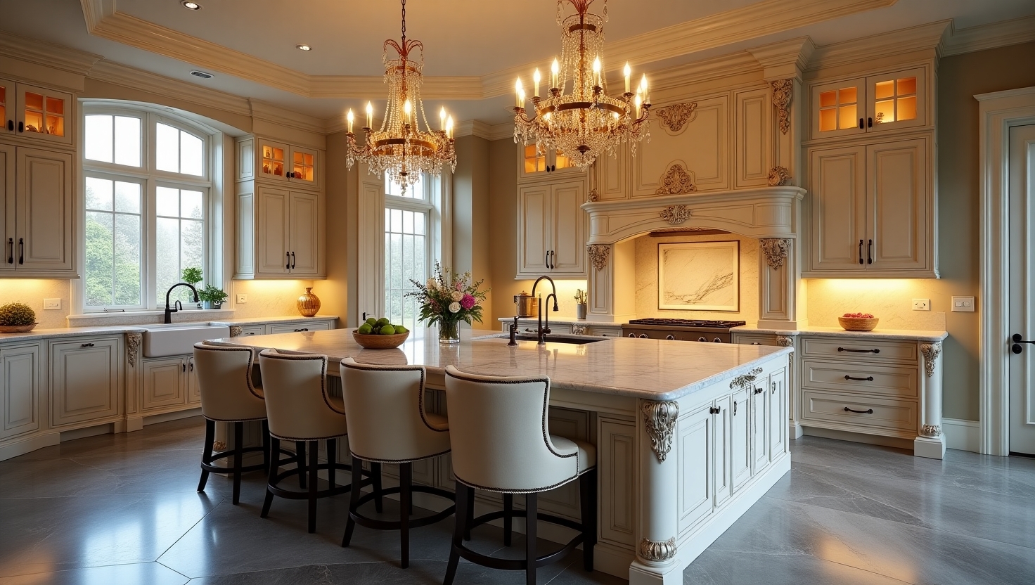 میز جزیره کلاسیک جدید