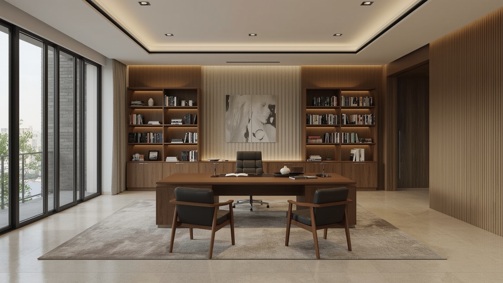 دفتر اداری اصفهان چوبی جدید