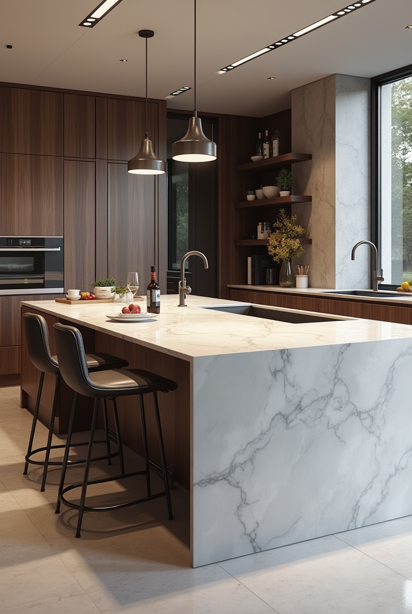 میز جزیره عمودی جدید لوکس