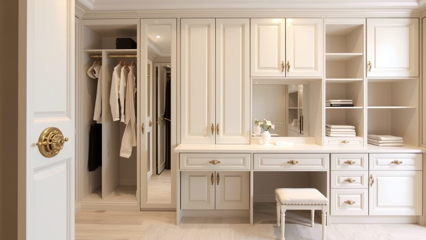 کمد دیواری سفید لوکس