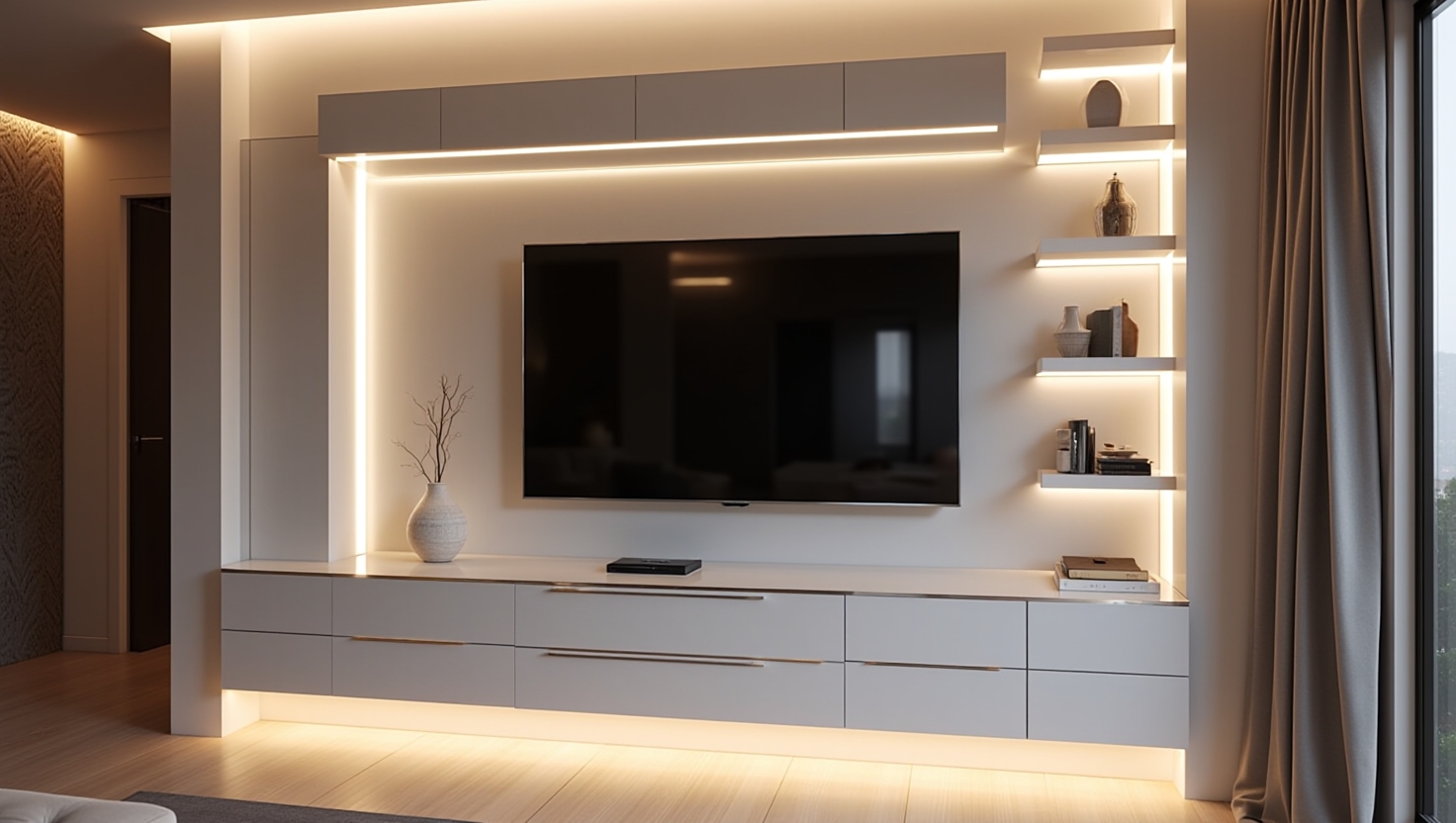 تی وی وال - TV Wall سفید