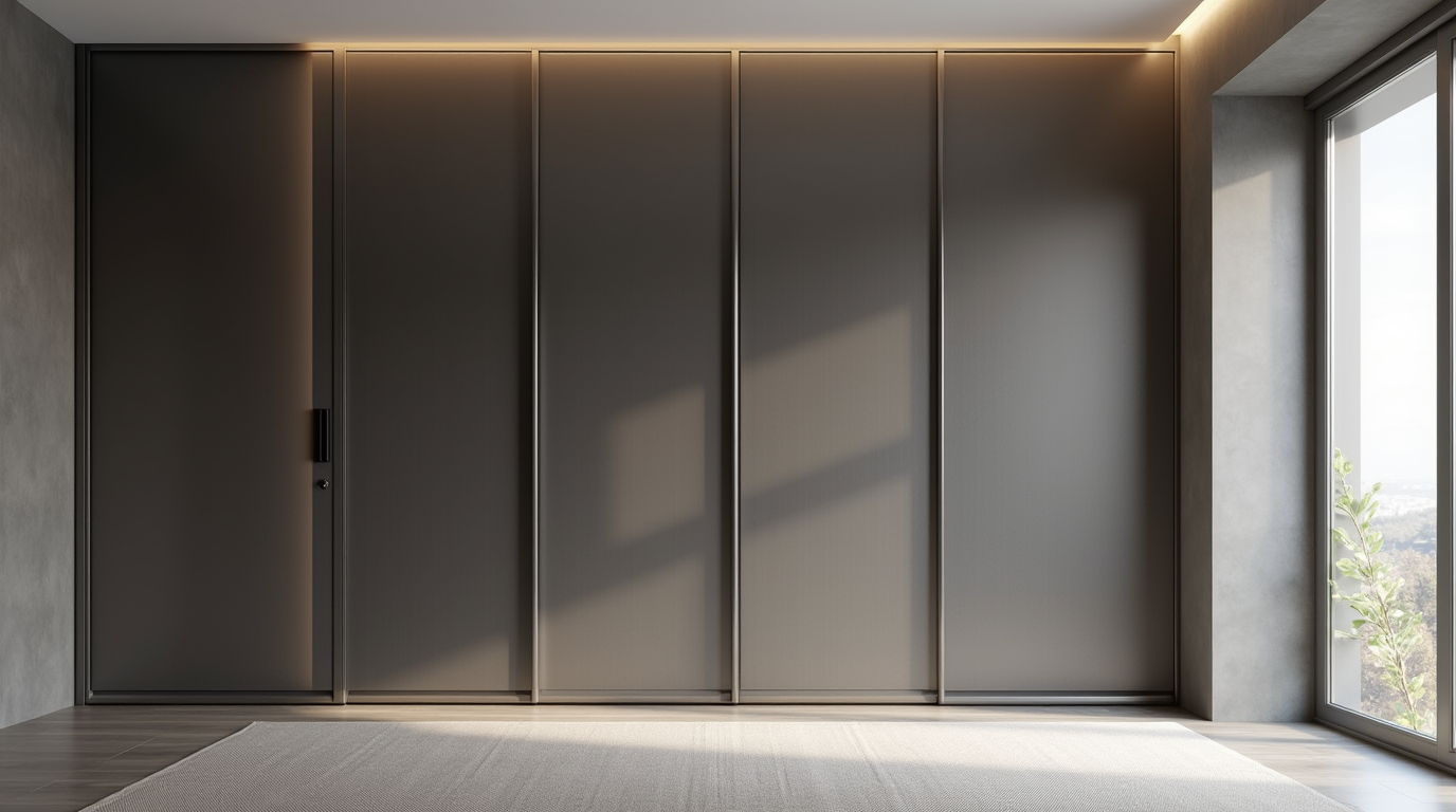 کمد دیواری طوسی جدید