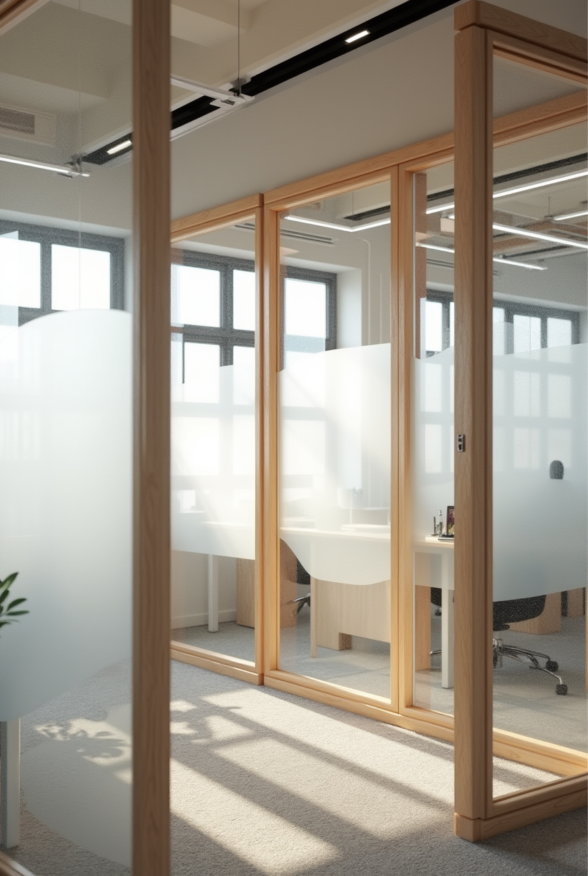 پارتیشن عمودی شیشه‌ای