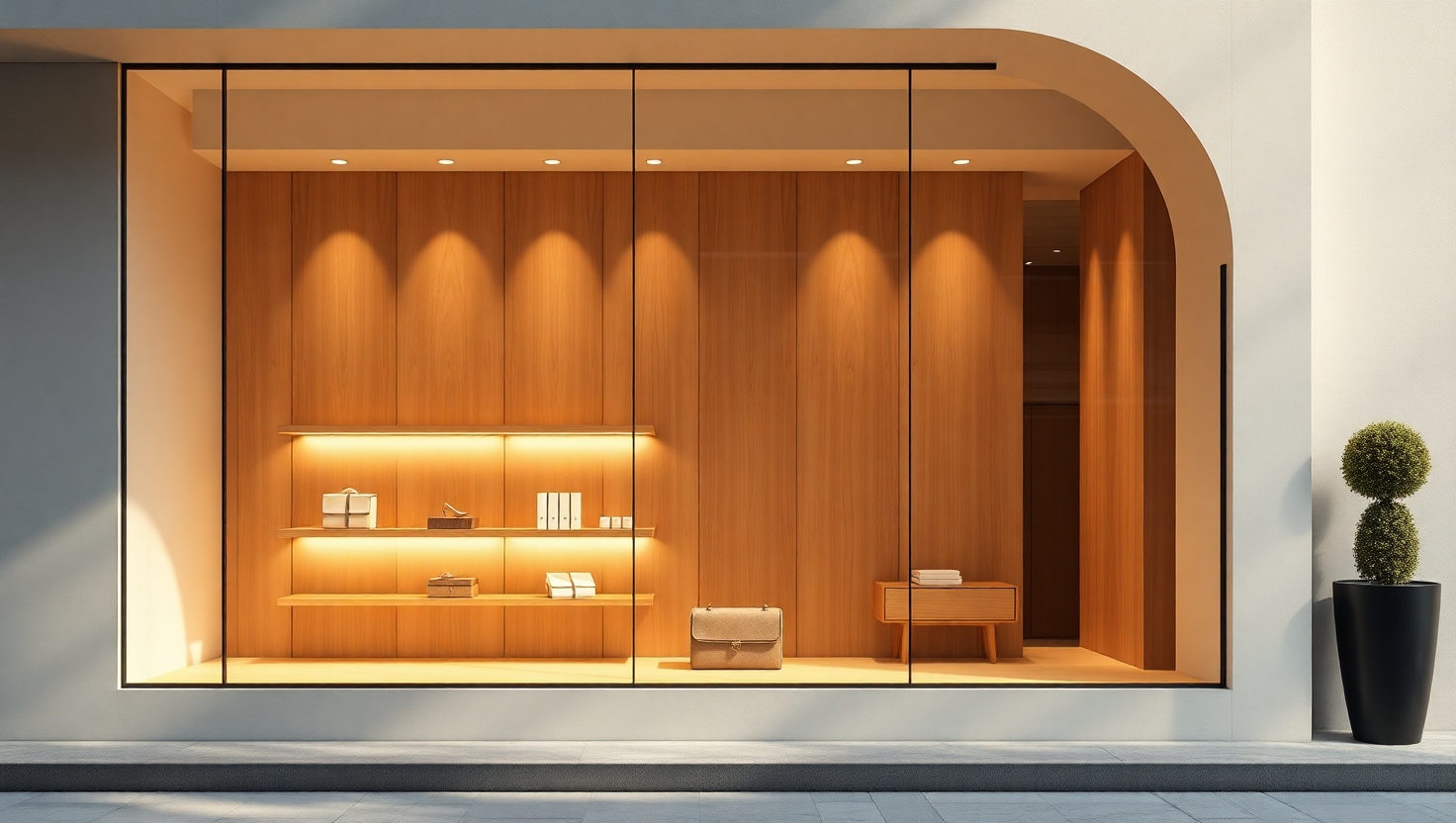 ویترین مغازه مینیمال به روز