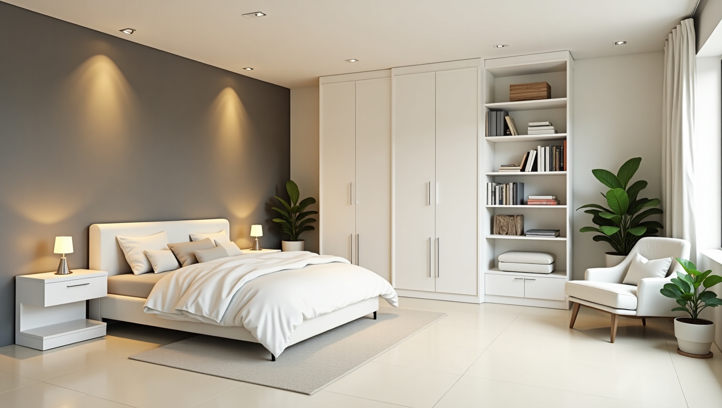 سرویس خواب سفید طوسی جدید