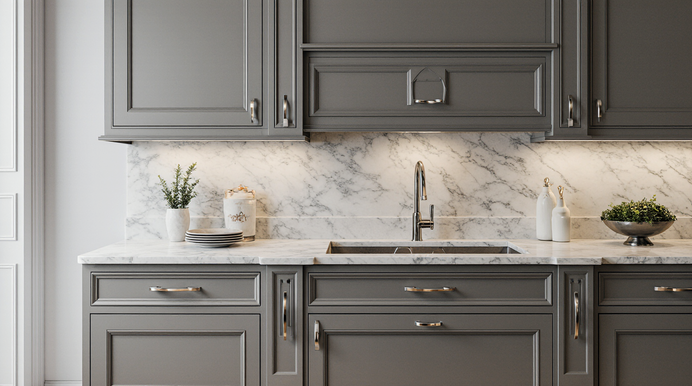 کابینت نئو کلاسیک طوسی خاص