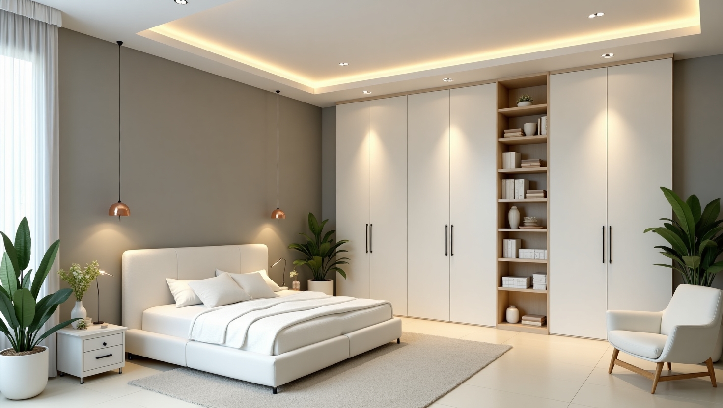 سرویس خواب سفید طوسی