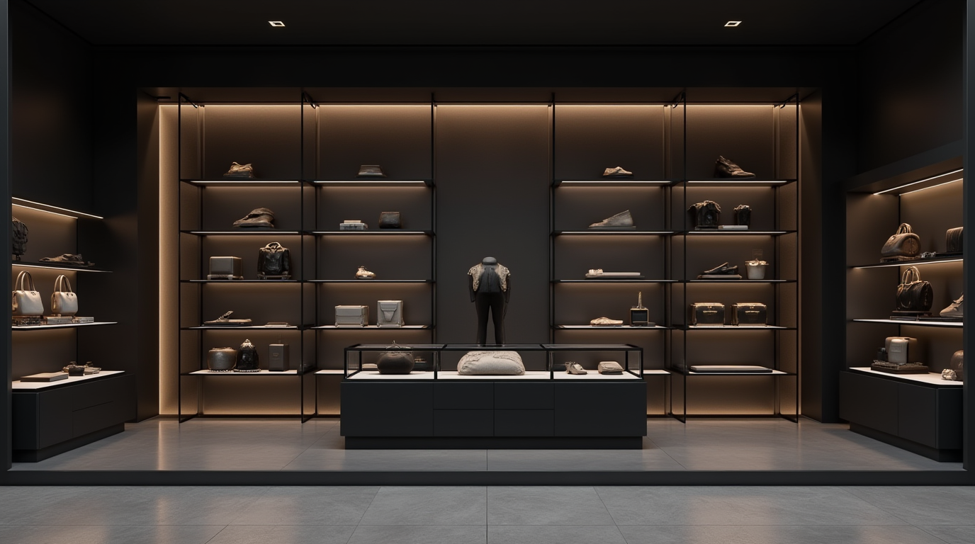 ویترین مغازه تیره لاکچری