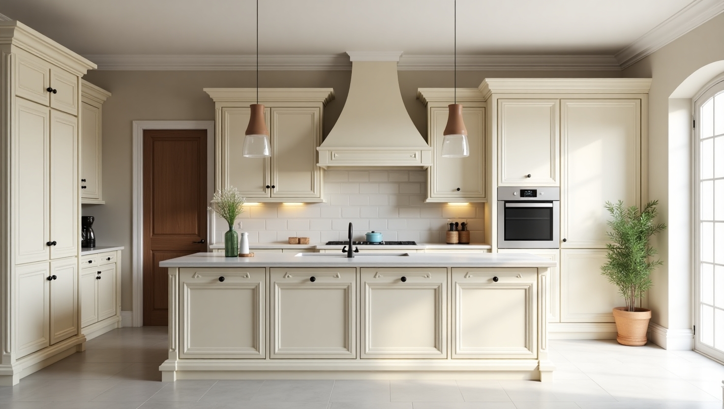 کابینت نئو کلاسیک سفید