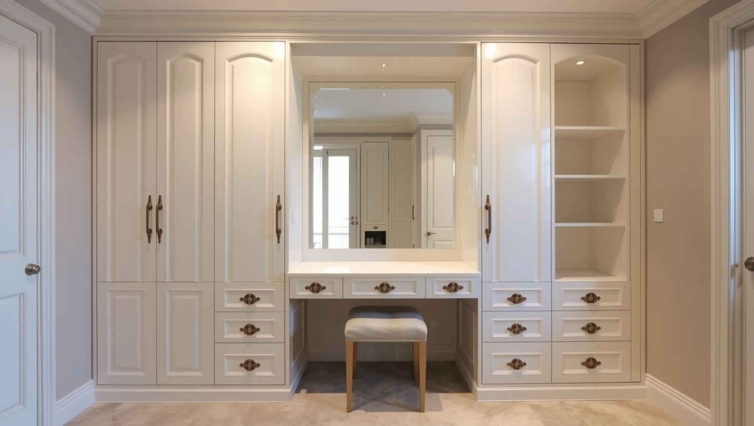 کمد دیواری سفید جدید