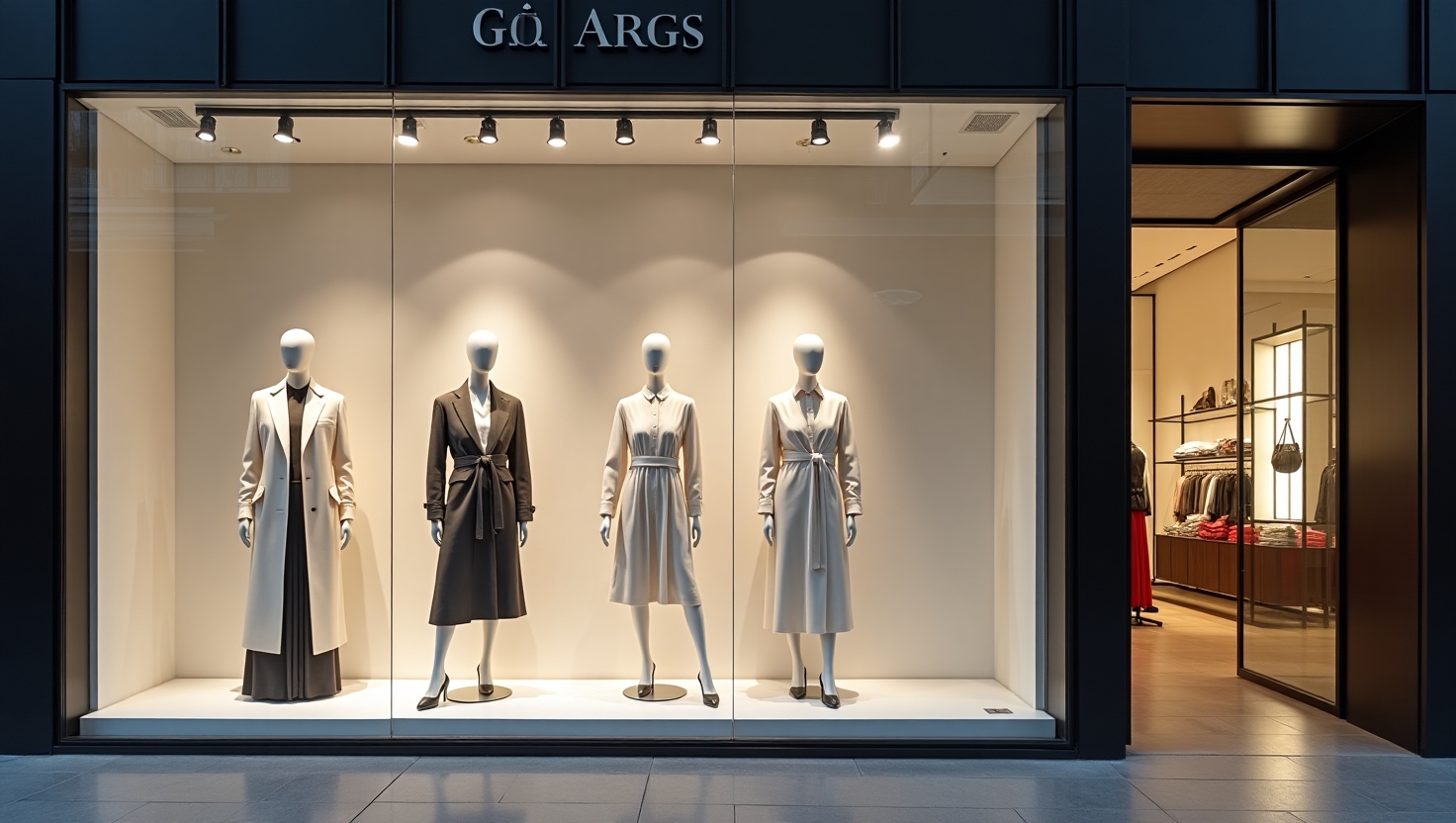 ویترین مغازه پوشاک جدید