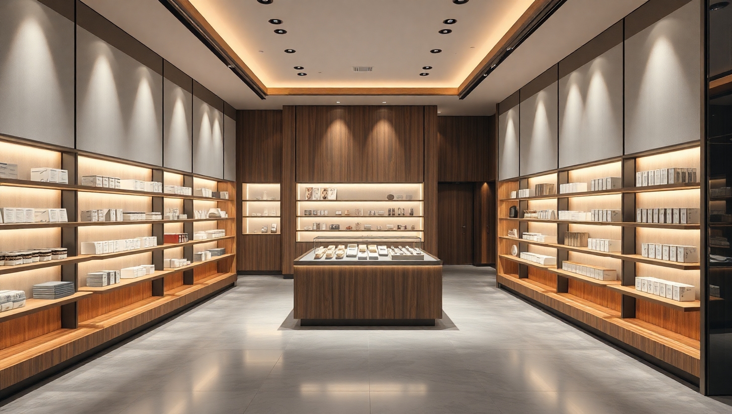 ویترین مغازه لوکس لاکچری