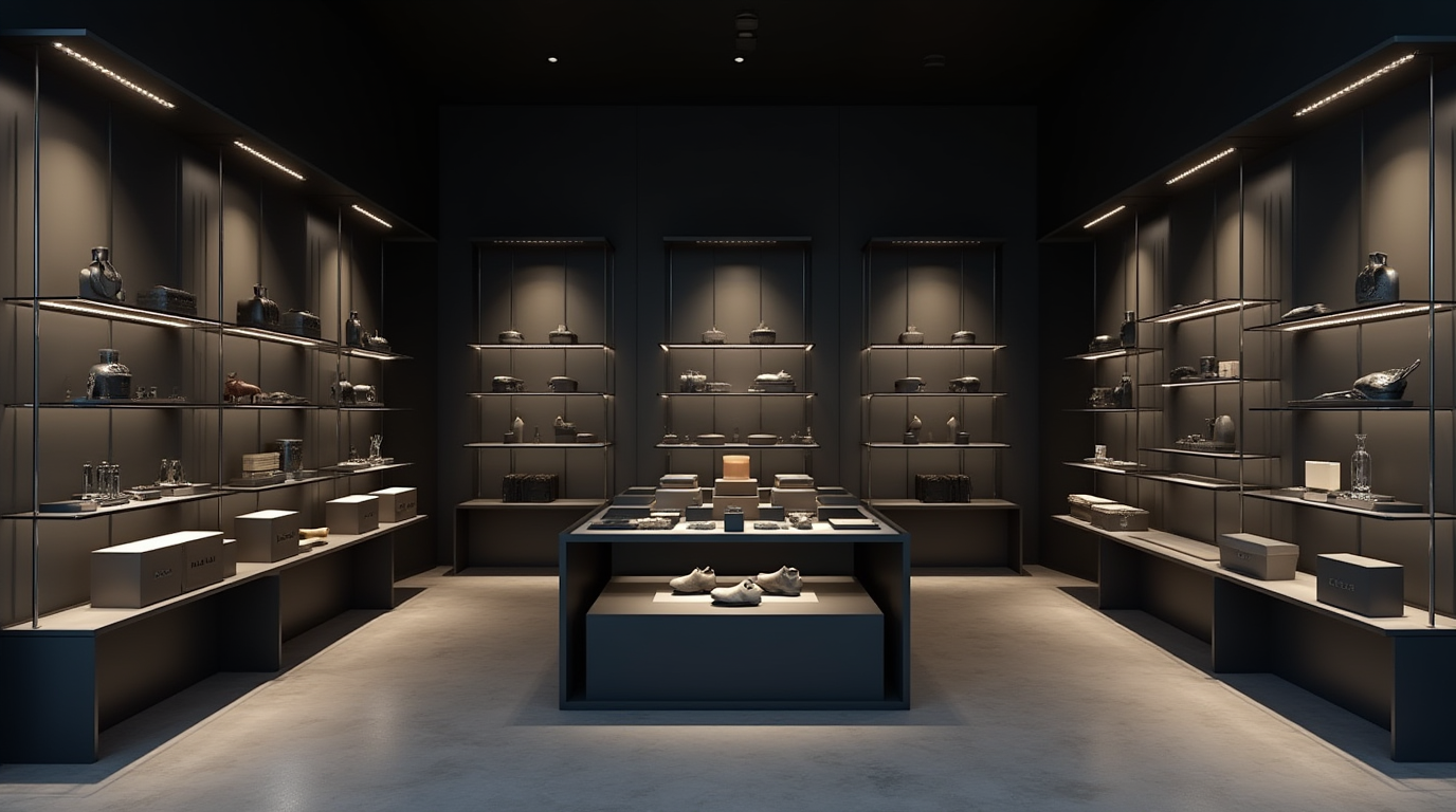 ویترین مغازه تیره لوکس