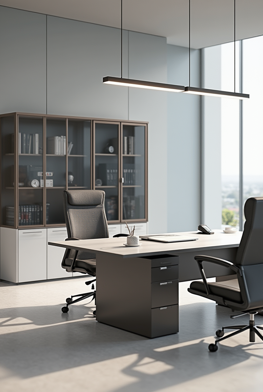 میز کار عمودی طوسی جدید در اصفهان