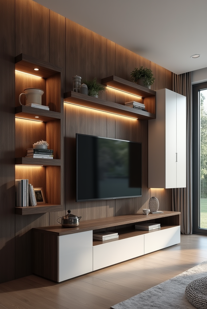 تی وی وال - TV Wall لوکس جدید شیک