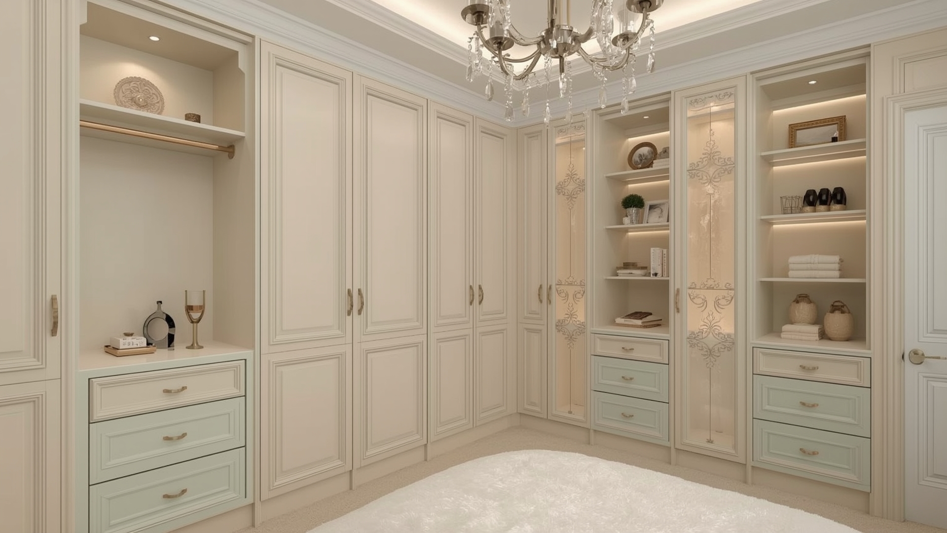 کمد دیواری سفید لاکچری